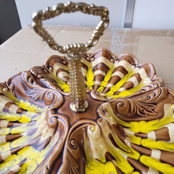 Vintage Belgo Canadian Pottery Serving Tray Mid Century 1960’s GUC "BIN B" - Picture 4 of 12